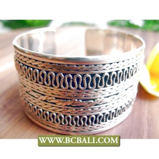 Cuff  Bracelets Siver Alpaka Bali